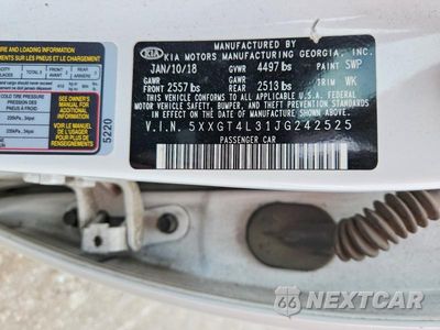Zdjęcie 12 z 12 samochodu: 2018 KIA OPTIMA S VIN:5XXGT4L31JG242525 - miniatura