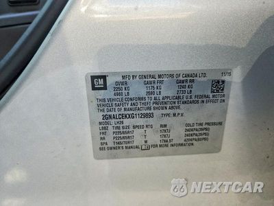 Zdjęcie 13 z 13 samochodu: 2016 CHEVROLET EQUINOX LT VIN:2GNALCEKXG1129893 - miniatura