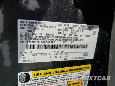 Zdjęcie 13 z 13 samochodu: 2018 FORD EXPEDITION XLT VIN:1FMJU1HT5JEA69327 - miniatura