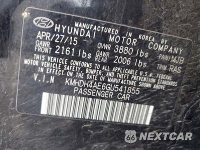 Zdjęcie 12 z 12 samochodu: 2016 HYUNDAI ELANTRA SE VIN:KMHDH4AE6GU541855 - miniatura