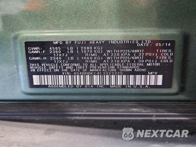 Zdjęcie 13 z 13 samochodu: 2014 SUBARU OUTBACK 2.5I LIMITED VIN:4S4BRBKC4E3323325 - miniatura
