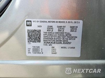 Zdjęcie 14 z 14 samochodu: 2024 CHEVROLET EQUINOX LT VIN:3GNAXUEG1RL310257 - miniatura