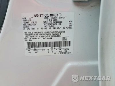Zdjęcie 12 z 12 samochodu: 2013 FORD EDGE LIMITED VIN:2FMDK4KC7DBE18694 - miniatura