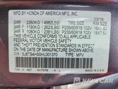 Zdjęcie 13 z 13 samochodu: 2017 ACURA RDX TECHNOLOGY VIN:5J8TB4H50HL001370 - miniatura