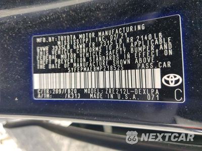 Zdjęcie 12 z 12 samochodu: 2021 TOYOTA COROLLA LE VIN:5YFEPMAE8MP218525 - miniatura