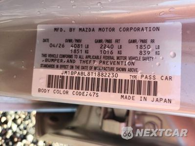 Zdjęcie 12 z 12 samochodu: 2026 MAZDA 3 SELECT SPORT VIN:JM1BPABL8T1882230 - miniatura