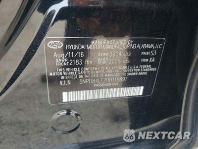 Zdjęcie 12 z 12 samochodu: 2017 HYUNDAI ELANTRA SE VIN:5NPD84LF2HH118891 - miniatura