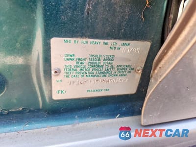Zdjęcie 12 z 12 samochodu: 2000 SUBARU IMPREZA OUTBACK SPORT VIN:JF1GF4854YH801523 - miniatura