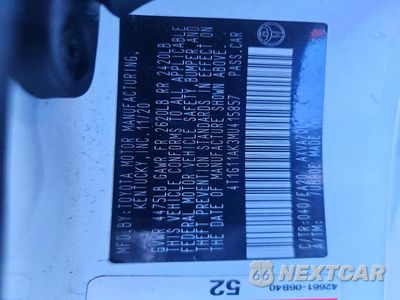 Zdjęcie 12 z 12 samochodu: 2021 TOYOTA CAMRY SE VIN:4T1G11AK3MU415857 - miniatura