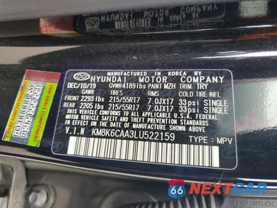 Zdjęcie 14 z 14 samochodu: 2020 HYUNDAI KONA SEL PLUS VIN:KM8K6CAA3LU522159 - miniatura