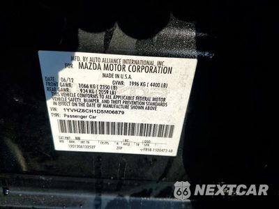 Zdjęcie 12 z 12 samochodu: 2013 MAZDA 6 GRAND TOURING VIN:1YVHZ8CH1D5M06879 - miniatura