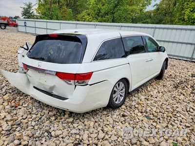 Trzecie zdjęcie samochodu z tyłu: 2016 HONDA ODYSSEY EXL VIN:5FNRL5H65GB166787 - miniatura