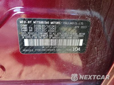 Zdjęcie 12 z 12 samochodu: 2023 MITSUBISHI MIRAGE G4 ES VIN:ML32FUFJ4PHF05782 - miniatura