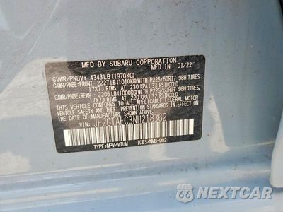 Zdjęcie 12 z 12 samochodu: 2022 SUBARU CROSSTREK PREMIUM VIN:JF2GTAEC3NH218362 - miniatura