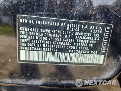 Zdjęcie 12 z 12 samochodu: 2017 VOLKSWAGEN JETTA SE VIN:3VWDB7AJ4HM296822 - miniatura