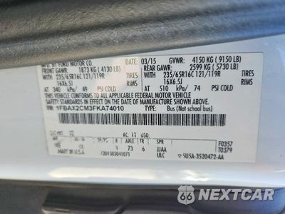 Zdjęcie 14 z 14 samochodu: 2015 FORD TRANSIT T-350 VIN:1FBAX2CM3FKA74010 - miniatura