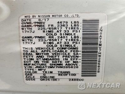 Zdjęcie 13 z 13 samochodu: 2017 NISSAN ROGUE SV VIN:JN8AT2MV7HW285628 - miniatura