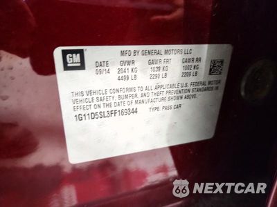 Zdjęcie 12 z 12 samochodu: 2015 CHEVROLET MALIBU 2LT VIN:1G11D5SL3FF169344 - miniatura