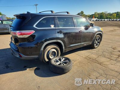 Trzecie zdjęcie samochodu z tyłu: 2016 TOYOTA HIGHLANDER XLE VIN:5TDJKRFH8GS260198 - miniatura