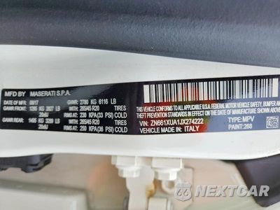 Zdjęcie 13 z 13 samochodu: 2018 MASERATI LEVANTE VIN:ZN661XUA1JX274222 - miniatura