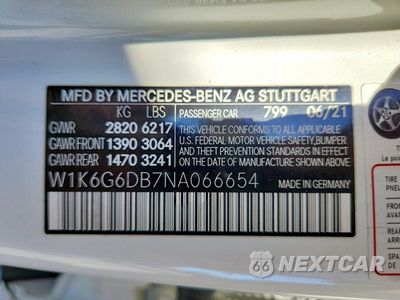 Zdjęcie 12 z 12 samochodu: 2022 MERCEDES-BENZ S 500 4MATIC VIN:W1K6G6DB7NA066654 - miniatura