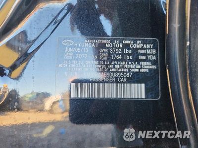 Zdjęcie 12 z 12 samochodu: 2013 HYUNDAI ELANTRA GLS VIN:KMHDH4AE9DU895087 - miniatura