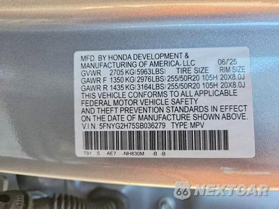 Zdjęcie 14 z 14 samochodu: 2025 HONDA PILOT TOURING VIN:5FNYG2H75SB036279 - miniatura