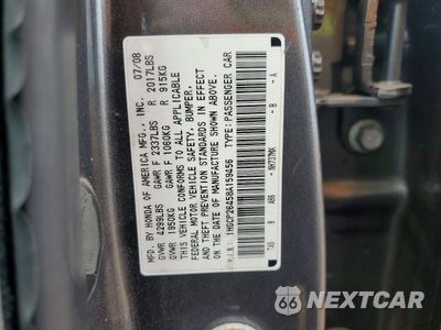 Zdjęcie 12 z 12 samochodu: 2008 HONDA ACCORD LXP VIN:1HGCP26458A159456 - miniatura