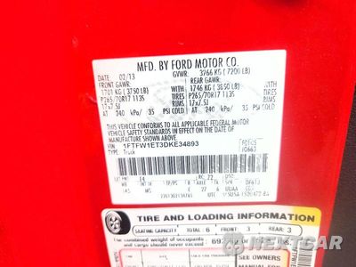Zdjęcie 12 z 12 samochodu: 2013 FORD F150 SUPERCREW VIN:1FTFW1ET3DKE34893 - miniatura