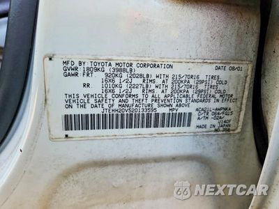 Zdjęcie 13 z 13 samochodu: 2002 TOYOTA RAV4 BASE VIN:JTEHH20V520133595 - miniatura