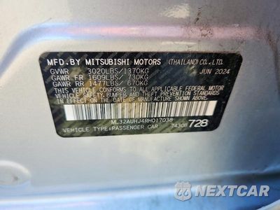 Zdjęcie 13 z 13 samochodu: 2024 MITSUBISHI MIRAGE ES VIN:ML32AUHJ4RH017038 - miniatura