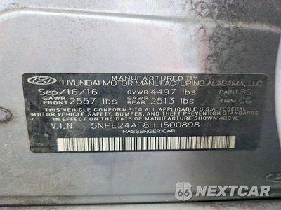 Zdjęcie 12 z 12 samochodu: 2017 HYUNDAI SONATA SE VIN:5NPE24AF8HH500898 - miniatura