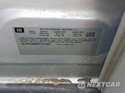 Zdjęcie 12 z 12 samochodu: 2013 CHEVROLET CRUZE LT VIN:1G1PE5SB0D7191968 - miniatura
