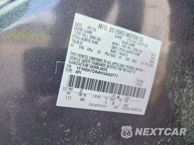 Zdjęcie 13 z 13 samochodu: 2017 FORD EXPLORER XLT VIN:1FM5K7D84HGA92771 - miniatura