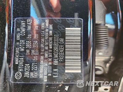 Zdjęcie 12 z 12 samochodu: 2024 HYUNDAI ELANTRA SEL VIN:KMHLM4DG8RU833031 - miniatura