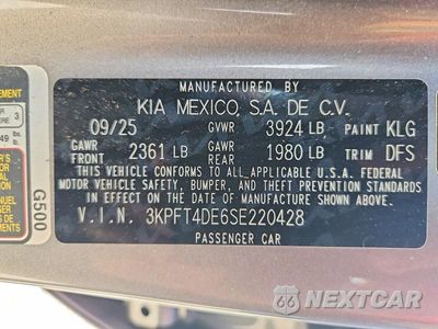 Zdjęcie 12 z 12 samochodu: 2025 KIA K4 LXS VIN:3KPFT4DE6SE220428 - miniatura