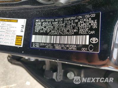Zdjęcie 12 z 12 samochodu: 2022 TOYOTA COROLLA SE VIN:JTDS4MCE7NJ095024 - miniatura
