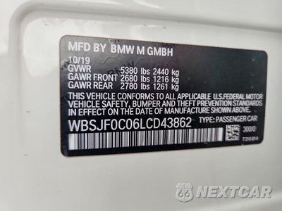 Zdjęcie 13 z 13 samochodu: 2020 BMW M5 BASE VIN:WBSJF0C06LCD43862 - miniatura