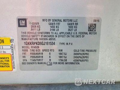 Zdjęcie 13 z 13 samochodu: 2016 GMC ACADIA SLE VIN:1GKKRPKD6GJ161534 - miniatura