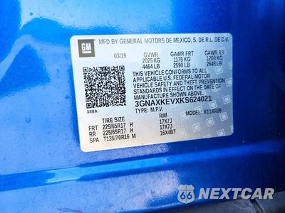 Zdjęcie 13 z 13 samochodu: 2019 CHEVROLET EQUINOX LT VIN:3GNAXKEVXKS624021 - miniatura