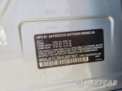 Zdjęcie 12 z 12 samochodu: 2017 BMW 540 XI VIN:WBAJE7C36HG887401 - miniatura