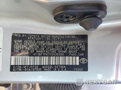 Zdjęcie 12 z 12 samochodu: 2012 TOYOTA CAMRY SE VIN:4T1BF1FK7CU539360 - miniatura