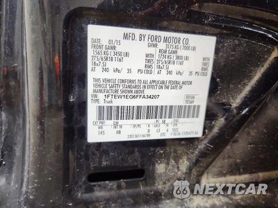 Zdjęcie 12 z 12 samochodu: 2015 FORD F150 SUPERCREW VIN:1FTEW1EG6FFA34207 - miniatura