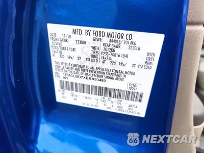 Zdjęcie 12 z 12 samochodu: 2011 FORD ESCAPE XLT VIN:1FMCU0D7XBKA93489 - miniatura