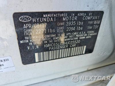 Zdjęcie 13 z 13 samochodu: 2017 HYUNDAI IONIQ BLUE VIN:KMHC65LC3HU035520 - miniatura