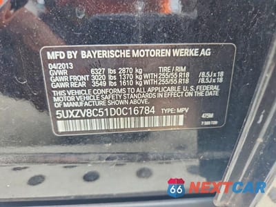 Zdjęcie 13 z 13 samochodu: 2013 BMW X5 XDRIVE50I VIN:5UXZV8C51D0C16784 - miniatura