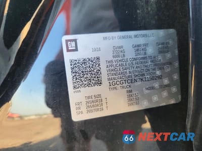 Zdjęcie 12 z 12 samochodu: 2019 CHEVROLET COLORADO LT VIN:1GCGTCEN7K1150292 - miniatura