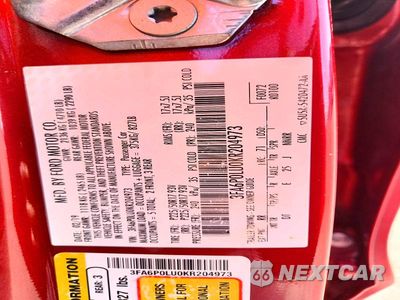 Zdjęcie 13 z 13 samochodu: 2019 FORD FUSION SE VIN:3FA6P0LU0KR204973 - miniatura