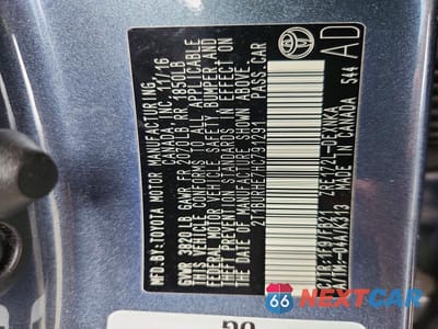 Zdjęcie 13 z 13 samochodu: 2017 TOYOTA COROLLA LE VIN:2T1BURHE7HC791291 - miniatura