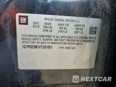 Zdjęcie 12 z 12 samochodu: 2015 CHEVROLET CRUZE LTZ VIN:1G1PG5SB1F7281661 - miniatura